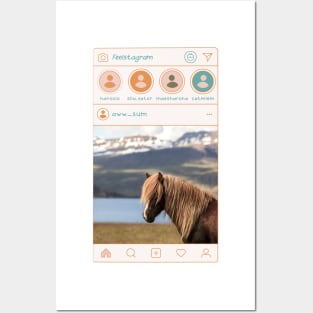 Icelandic horse insta gift Posters and Art